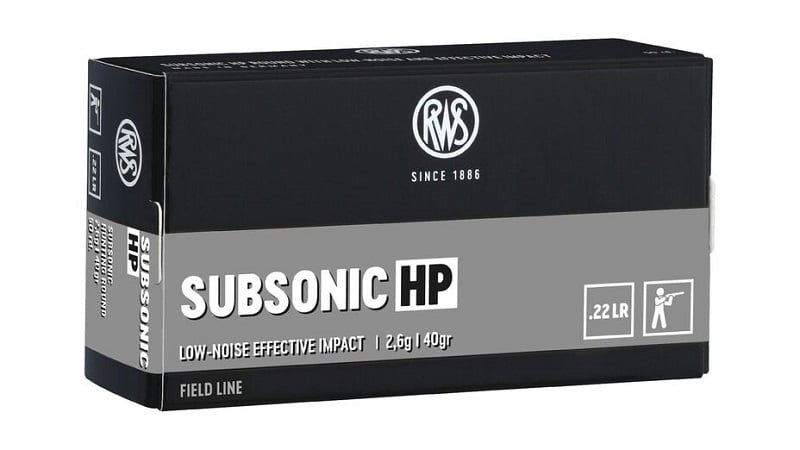 RWS 22LR Subsonic 40gr HP 50 Pack