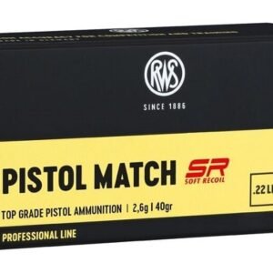 RWS 22LR Pistol Match Soft Recoil 40gr LRN 50 Pack