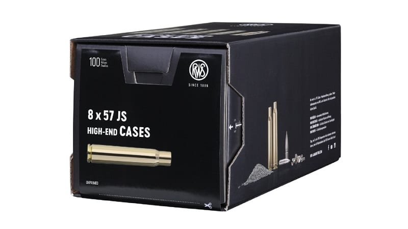 RWS Unprimed Brass 8×57 JS 100 Pack