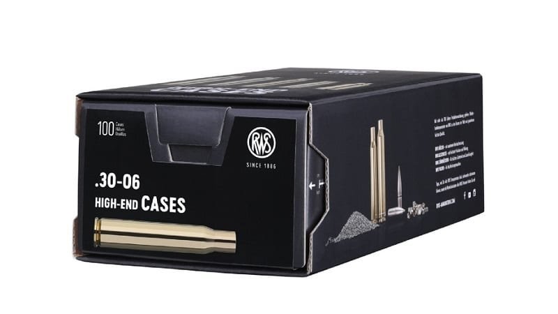 RWS Unprimed Brass 30-06 SPRG 100 Pack