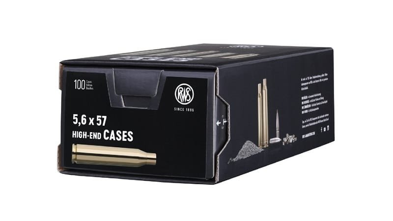 RWS Unprimed Brass 5.6×57 100 Pack - Image 2