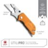 OUTDOOR EDGE UTILPRO Folding Utility Knife & Multi Tool Orange