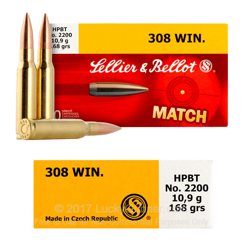 SELLIER AND BELLOT 308 Win 168gr HPBT 20 Pack - Image 2